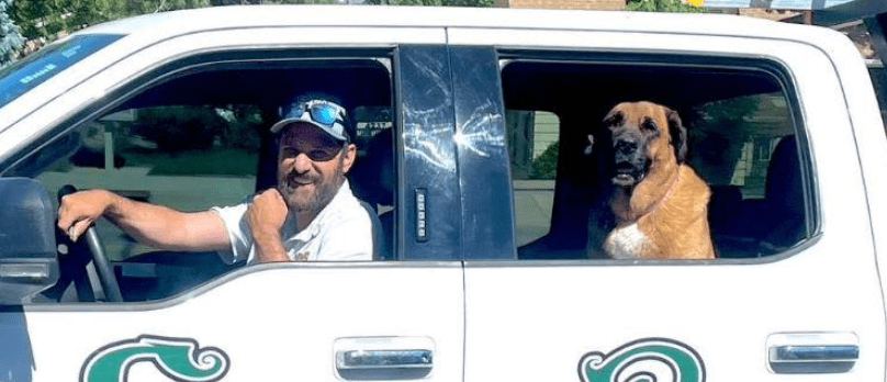 Kip Stoltz with dog