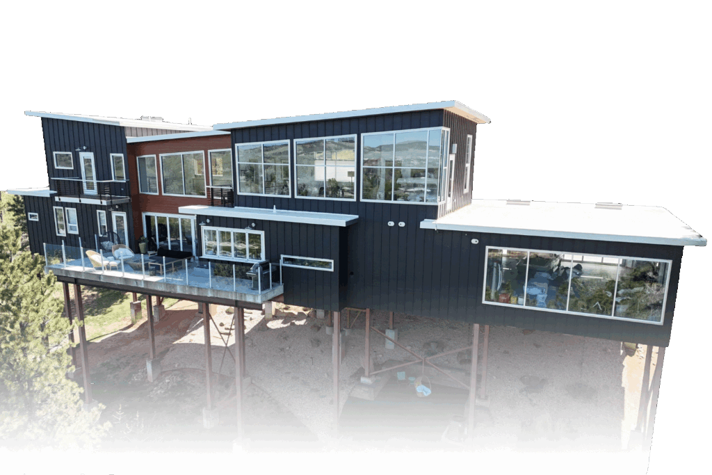 Cut out graphic of the notable "House on Stilts" in Rapid City