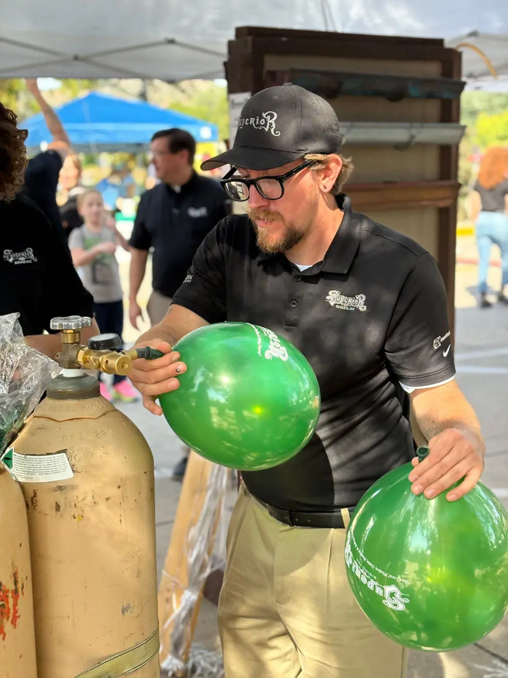 Filling Balloons for Kids at the 2025 Pumpkin Festival in Rapid City