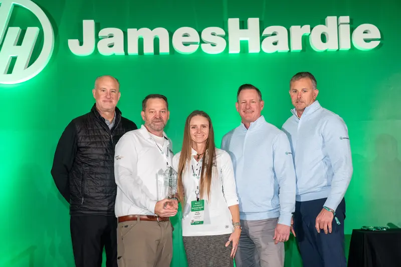 Superior Siding receives the James Hardie service excellence award