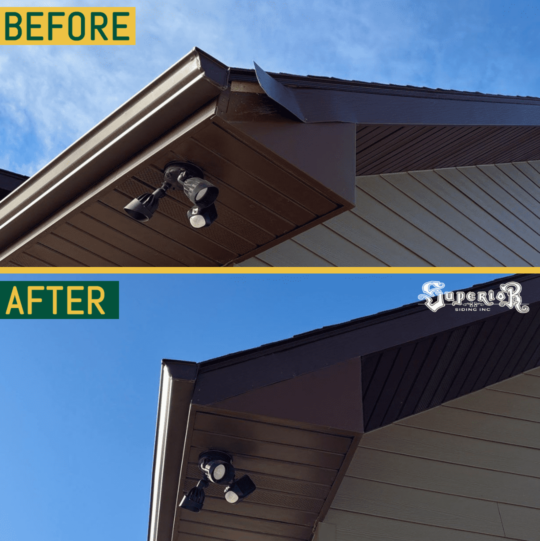 Damaged Fascia replaced by Superior Siding in Rapid City
