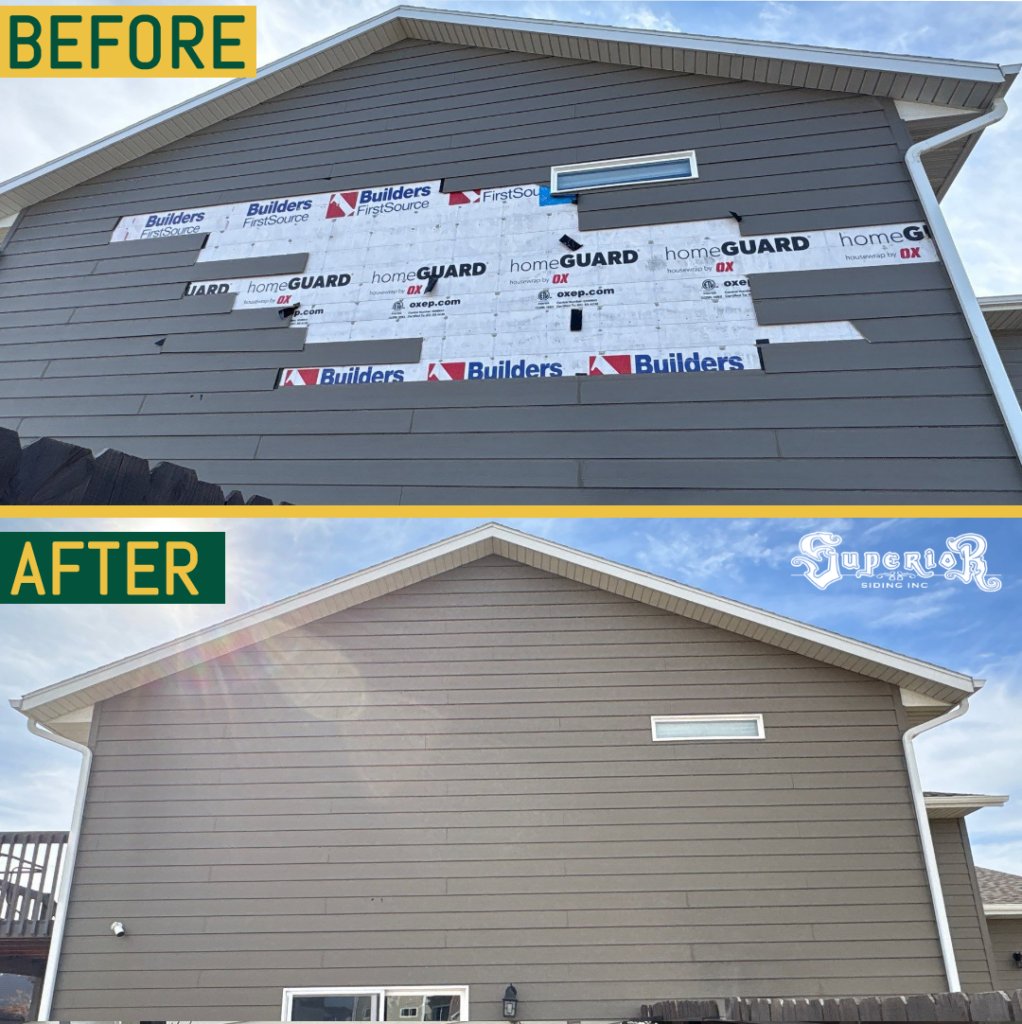Missing Siding Repaired and Replaced by Superior Siding in Rapid City