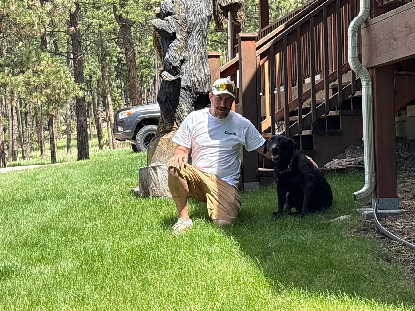 luke with dog
