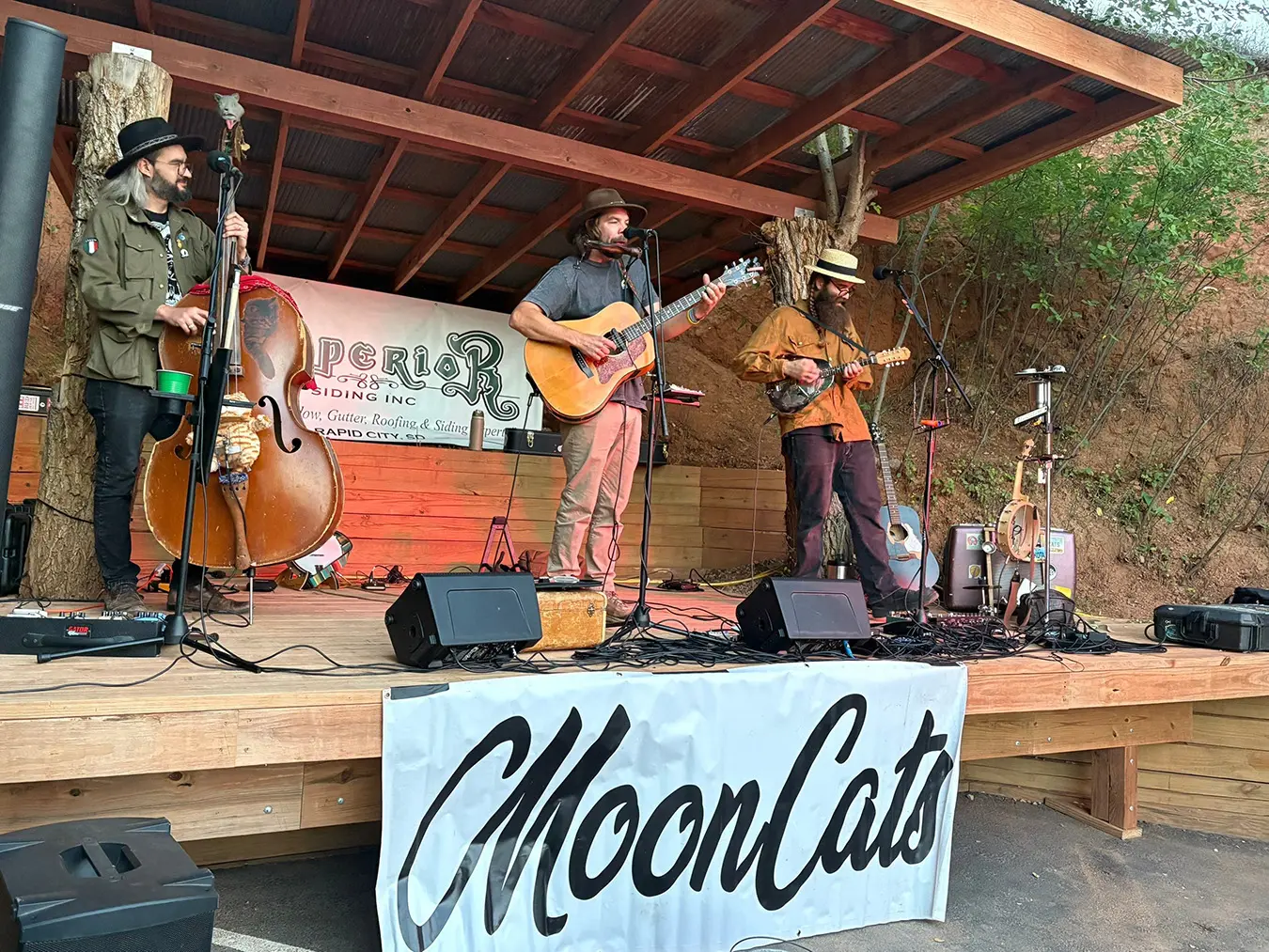 Moon Cats performing at the customer appreciation party