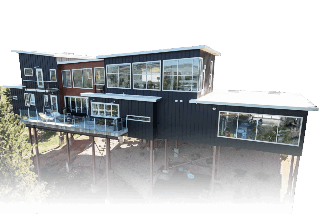 Cut out graphic of the notable "House on Stilts" in Rapid City